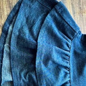 Denim ruffle skirt